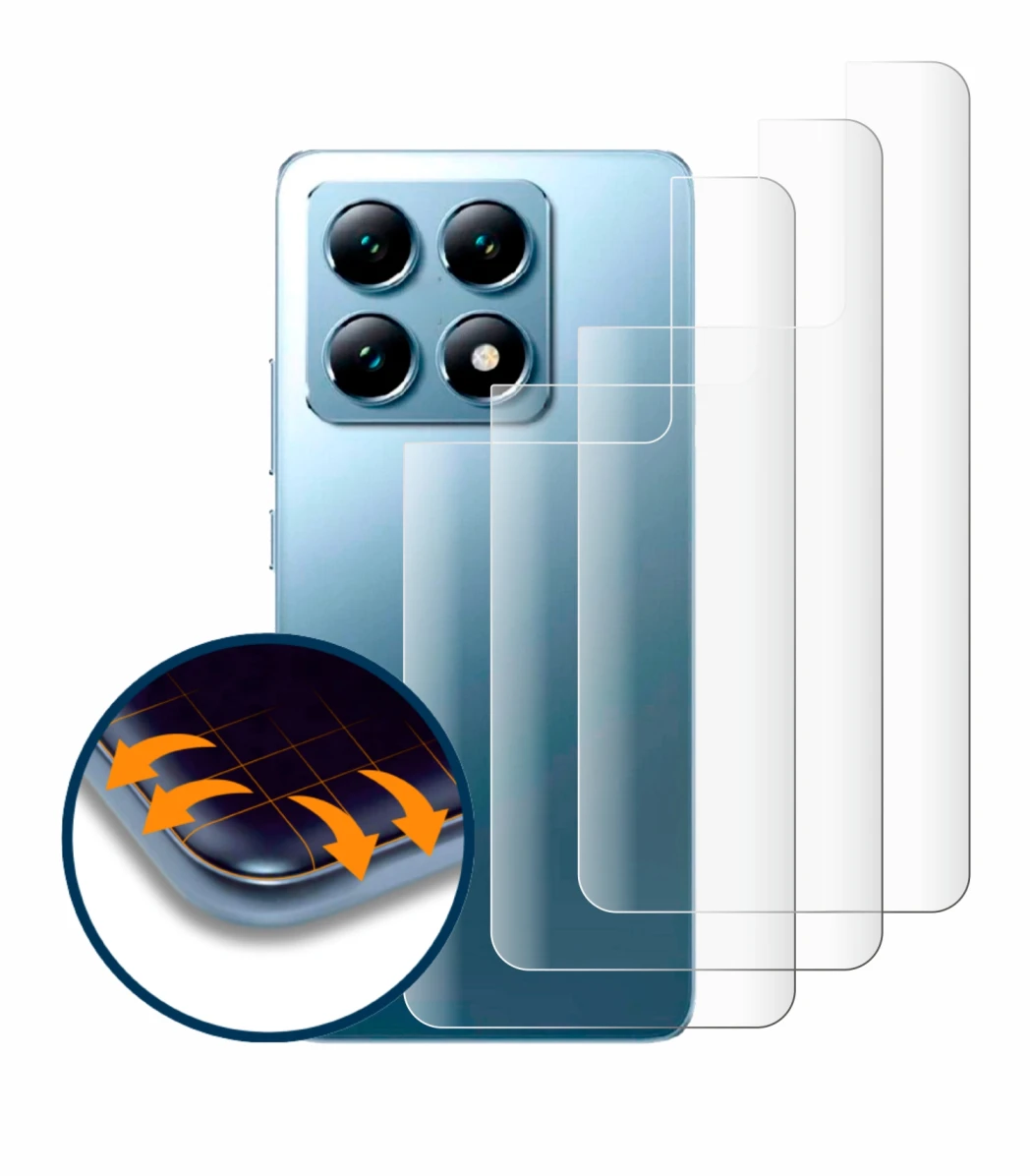 Immagine del dispositivo Xiaomi 14T Pro (Posteriore) con un'ampia varietà di protezioni per lo schermo.