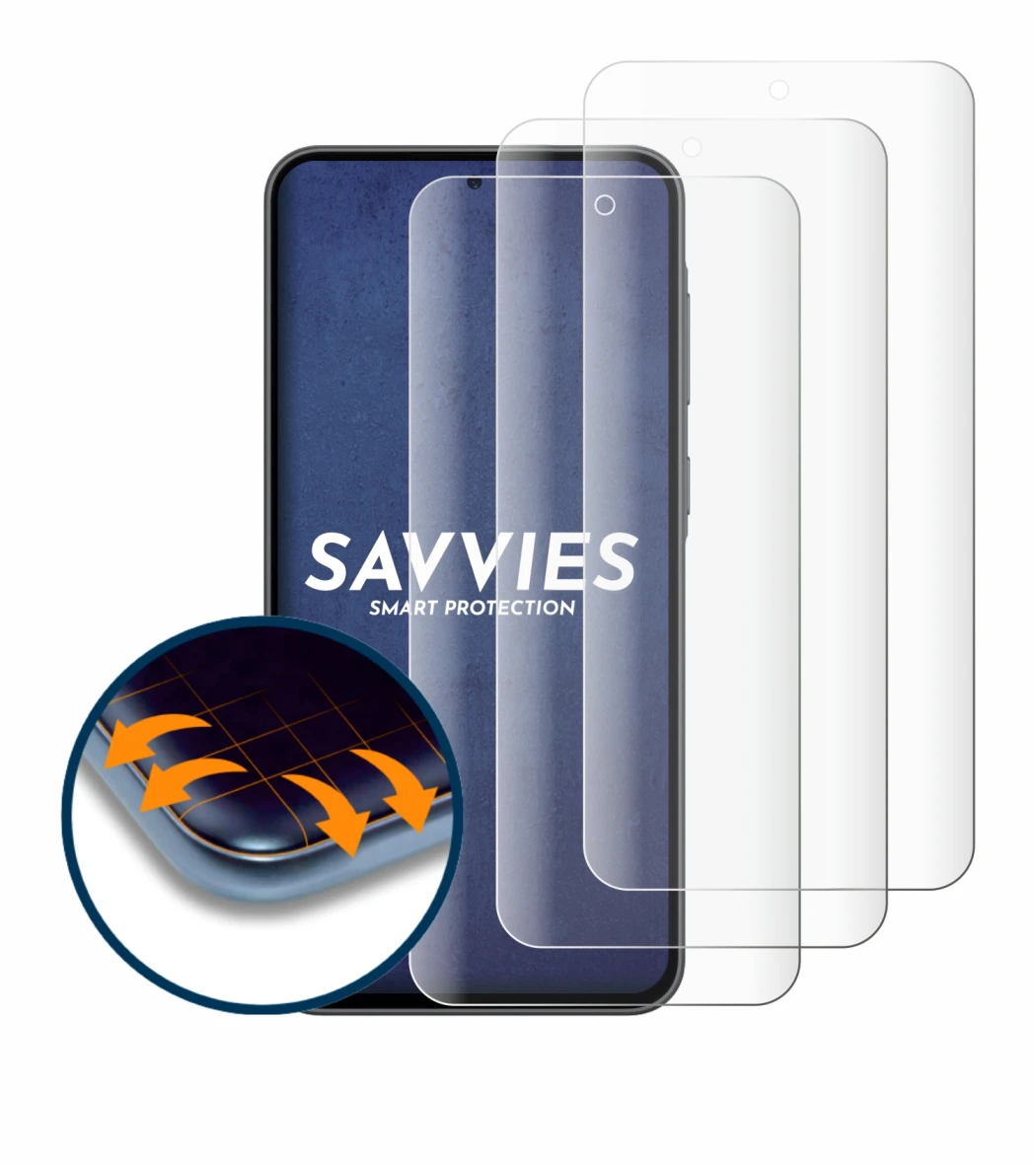 Immagine del dispositivo Samsung Galaxy A36 5G con un'ampia varietà di protezioni per lo schermo.