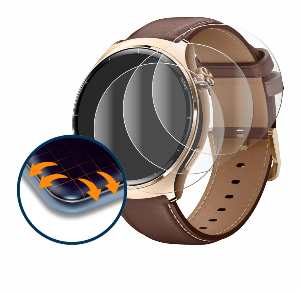 Immagine del dispositivo Xiaomi Mibro Lite 3 Pro con un'ampia varietà di protezioni per lo schermo.