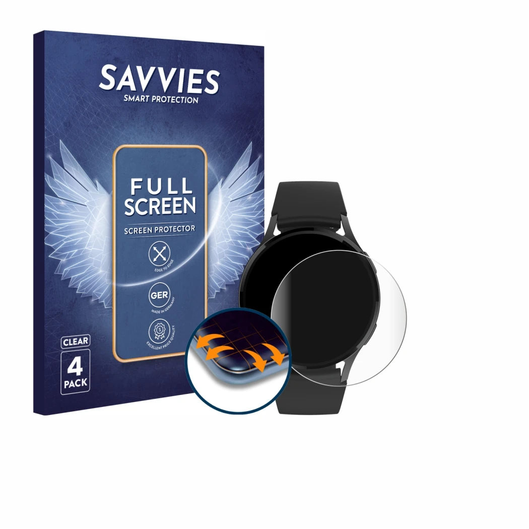 Parte frontale di una confezione del prodotto con il logo del marchio Savvies. Accanto è raffigurato il dispositivo Levowatch 