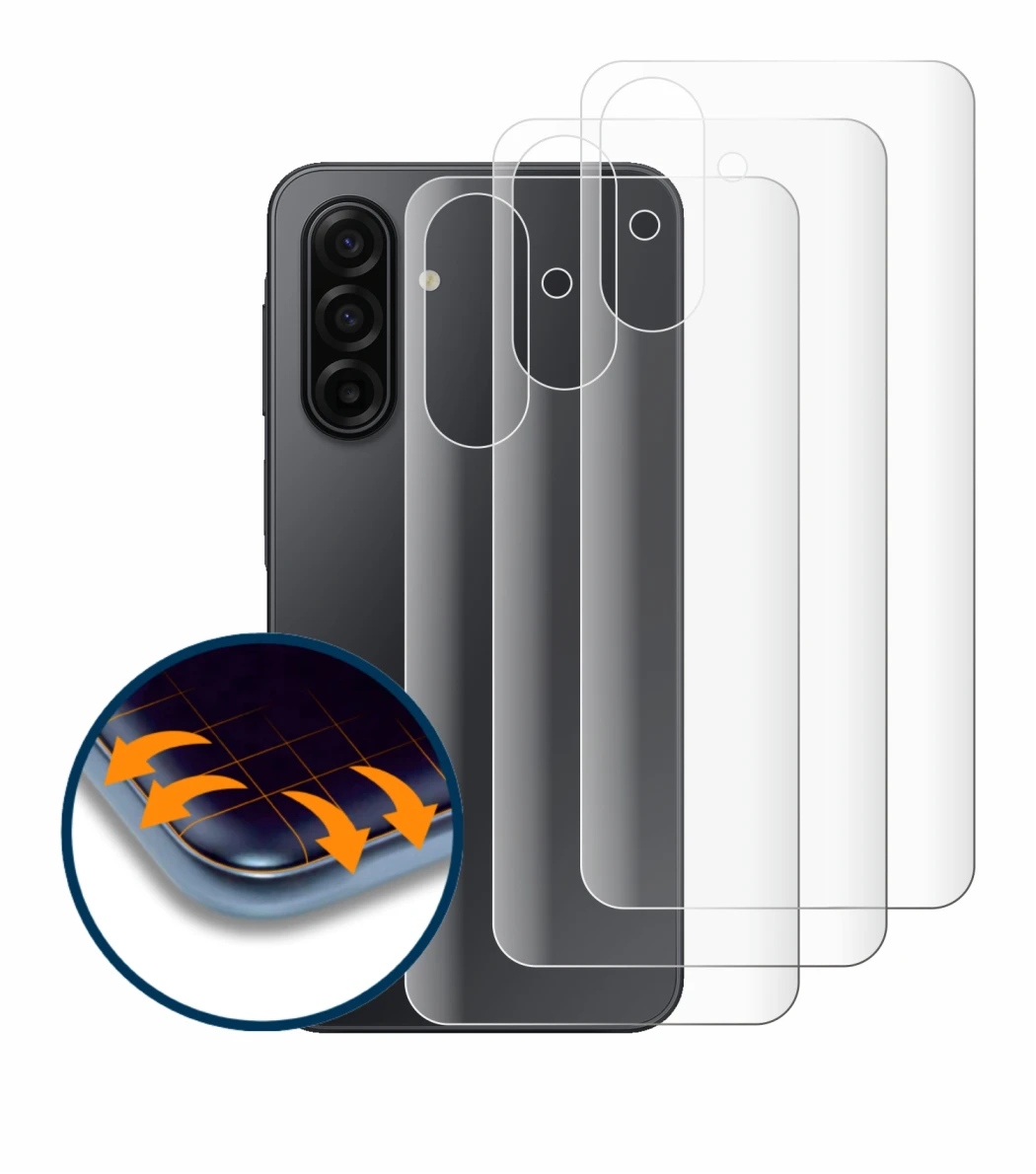 Immagine del dispositivo Samsung Galaxy A17 5G (Posteriore) con un'ampia varietà di protezioni per lo schermo.