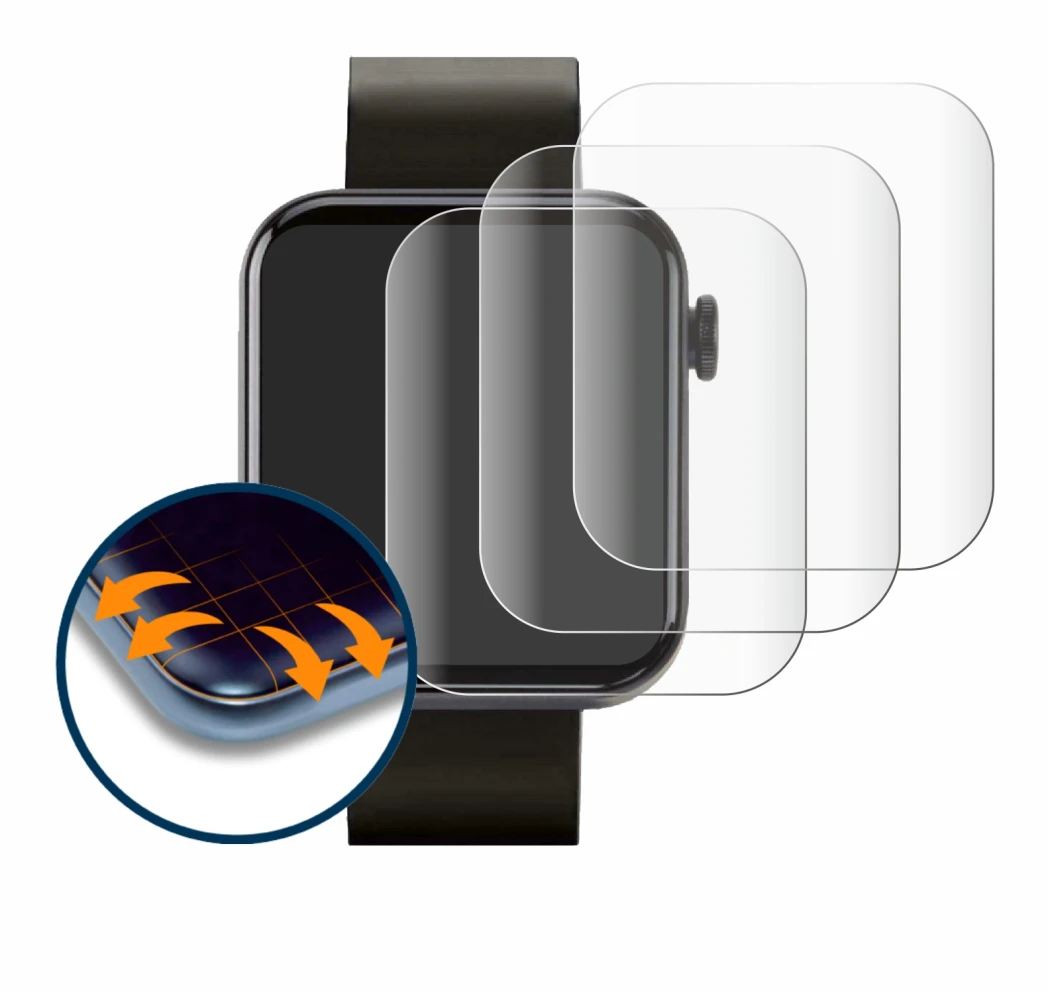 Immagine del dispositivo Kendox Life Tracker con un'ampia varietà di protezioni per lo schermo.