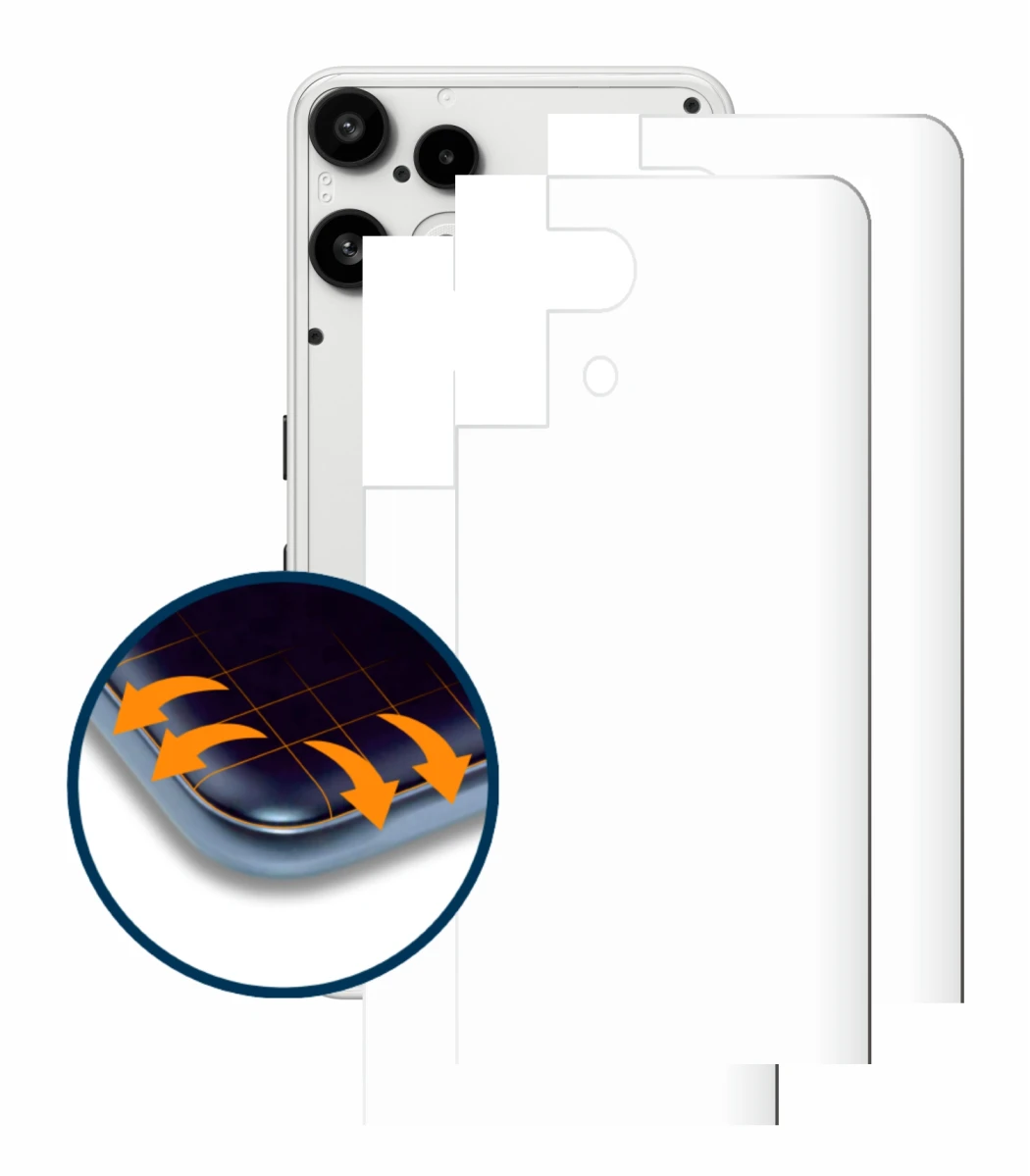 Immagine del dispositivo Nothing Phone (3a) Lite (Posteriore) con un'ampia varietà di protezioni per lo schermo.