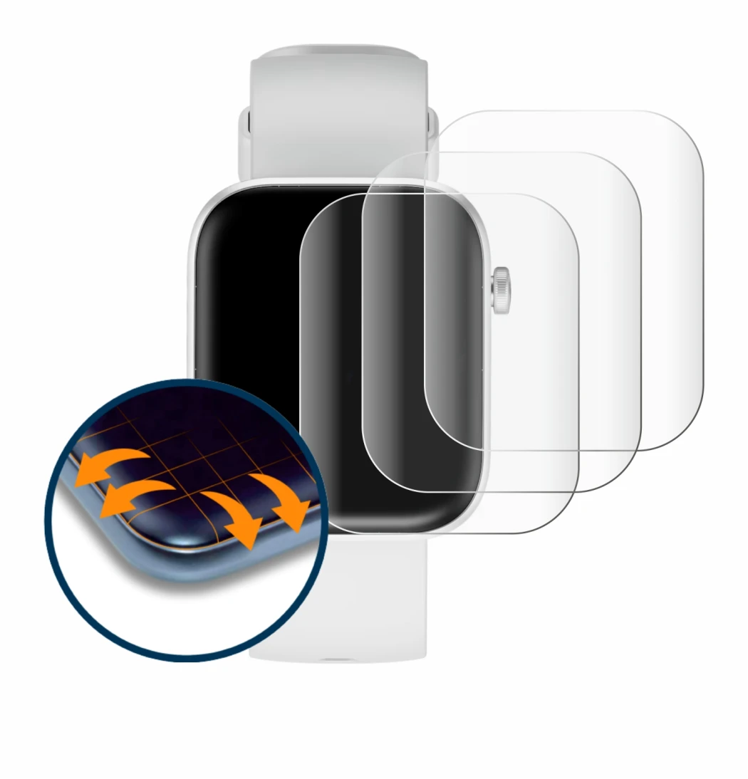 Immagine del dispositivo HMD Watch P1 con un'ampia varietà di protezioni per lo schermo.