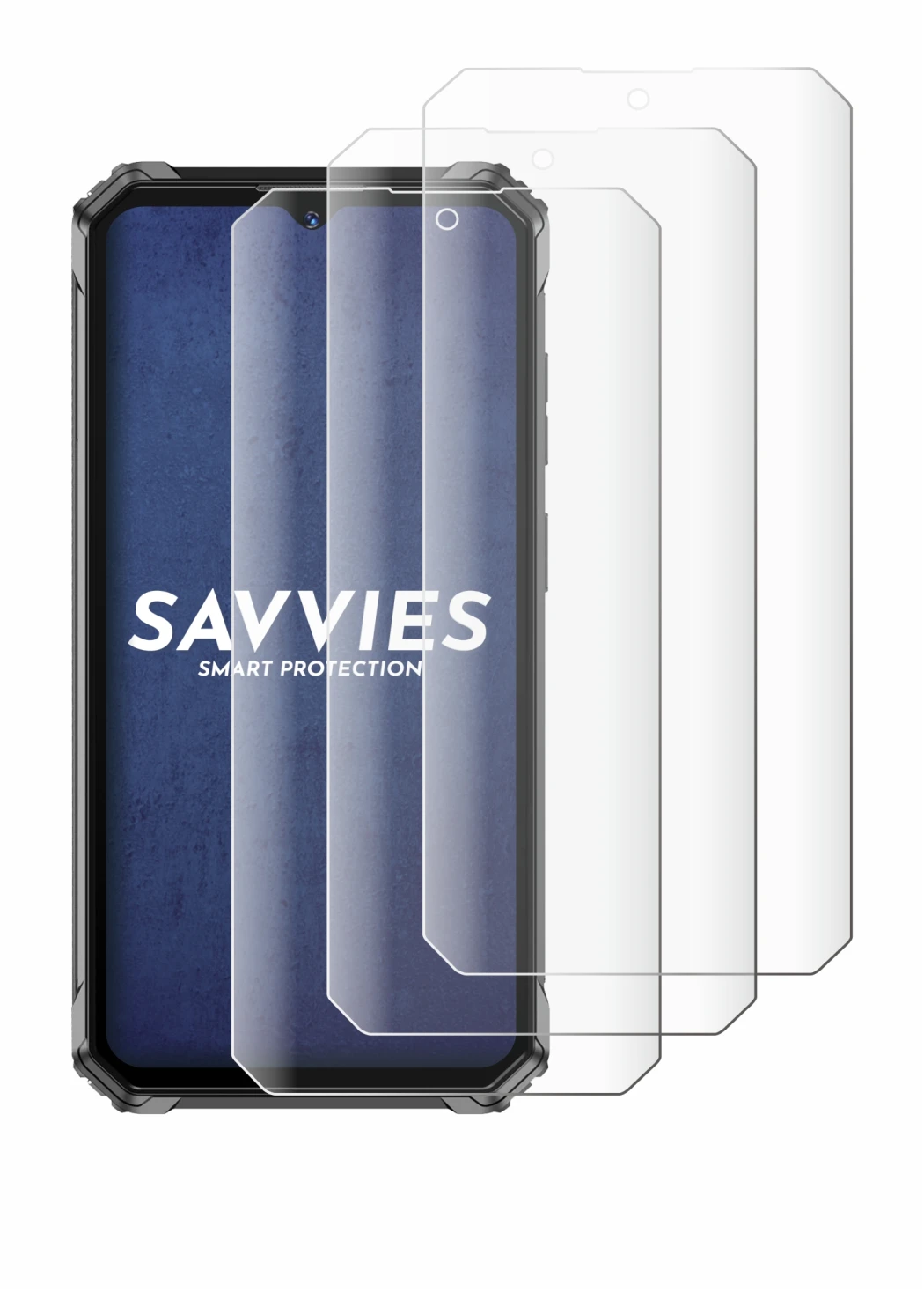 Immagine del dispositivo Oukitel G7 con un'ampia varietà di protezioni per lo schermo.