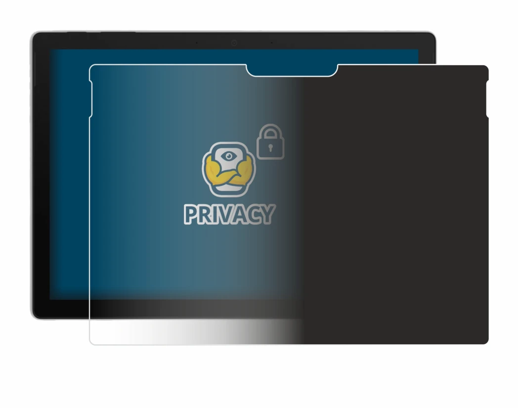 Immagine del dispositivo Microsoft Surface Pro 7 con un'ampia varietà di protezioni per lo schermo.