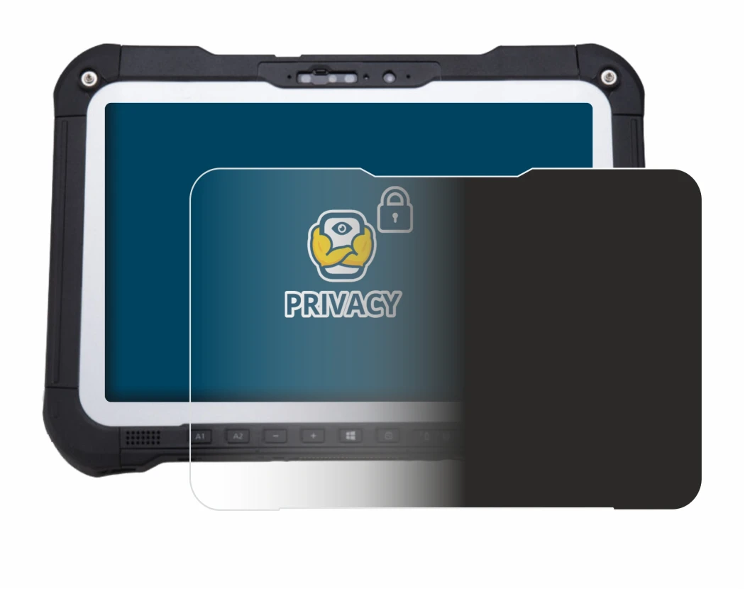 Immagine del dispositivo Panasonic Toughbook FZ-G2 con un'ampia varietà di protezioni per lo schermo.