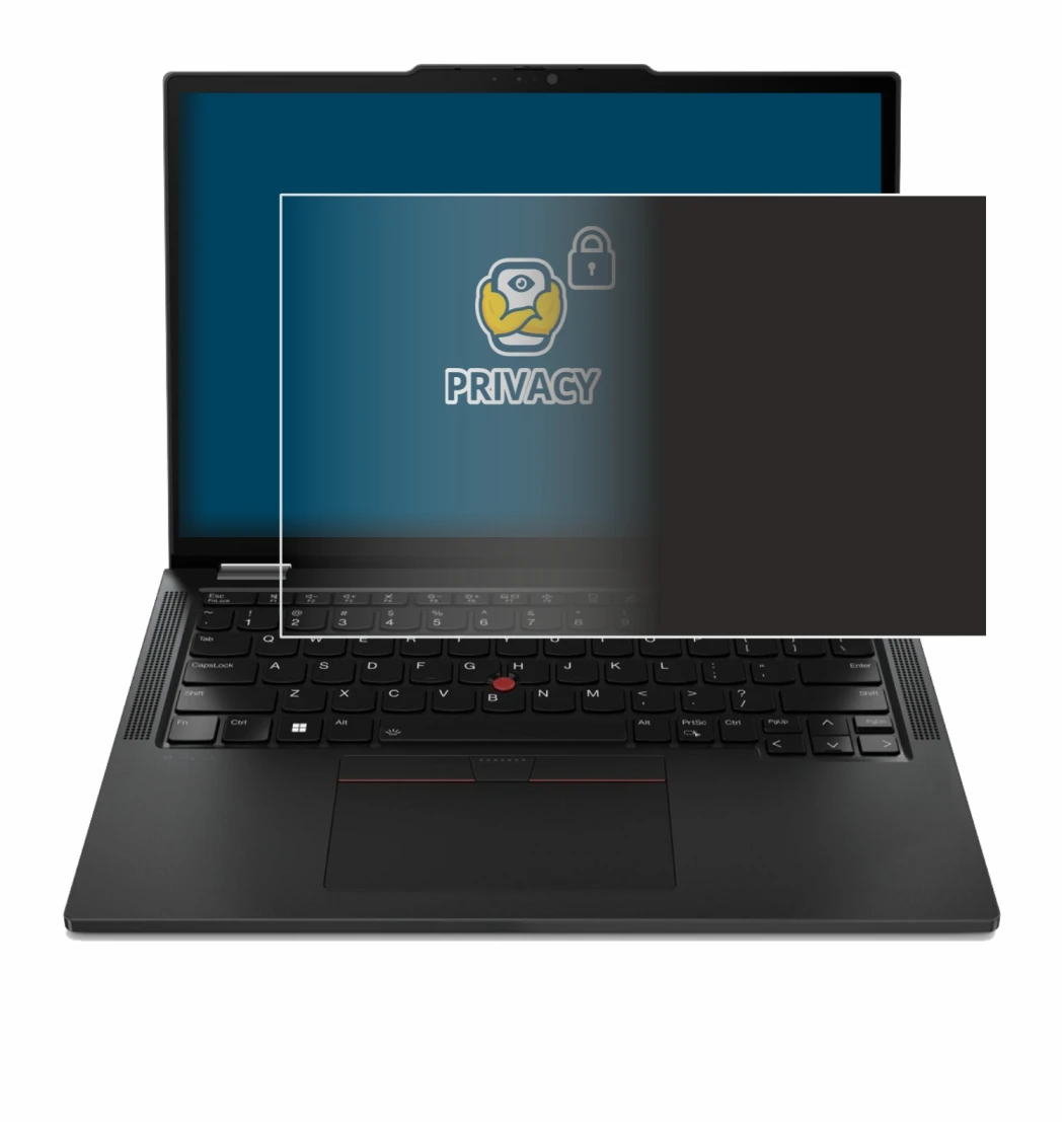 Immagine del dispositivo Lenovo ThinkPad X13 Gen 4 con un'ampia varietà di protezioni per lo schermo.