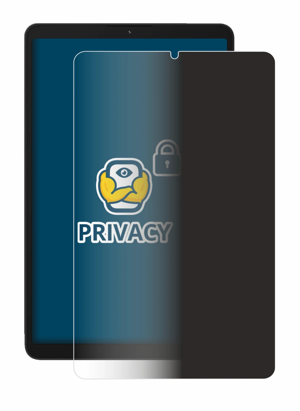 Immagine del dispositivo Samsung Galaxy Tab A9 LTE con un'ampia varietà di protezioni per lo schermo.