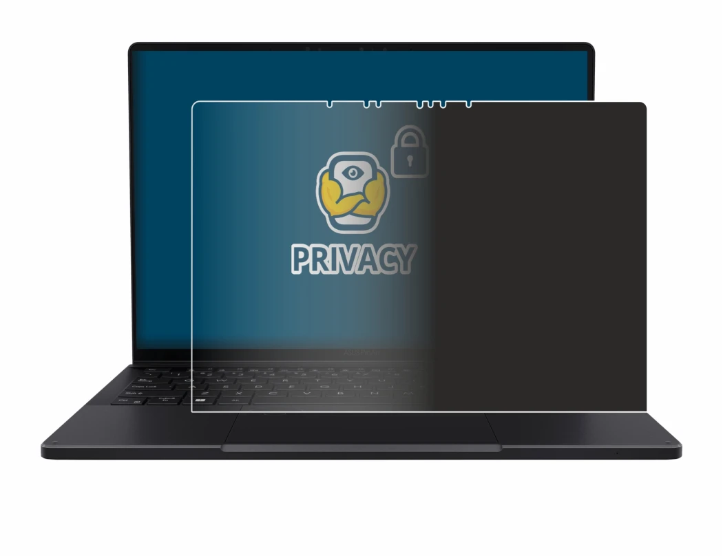 Immagine del dispositivo ASUS ProArt PX13 con un'ampia varietà di protezioni per lo schermo.