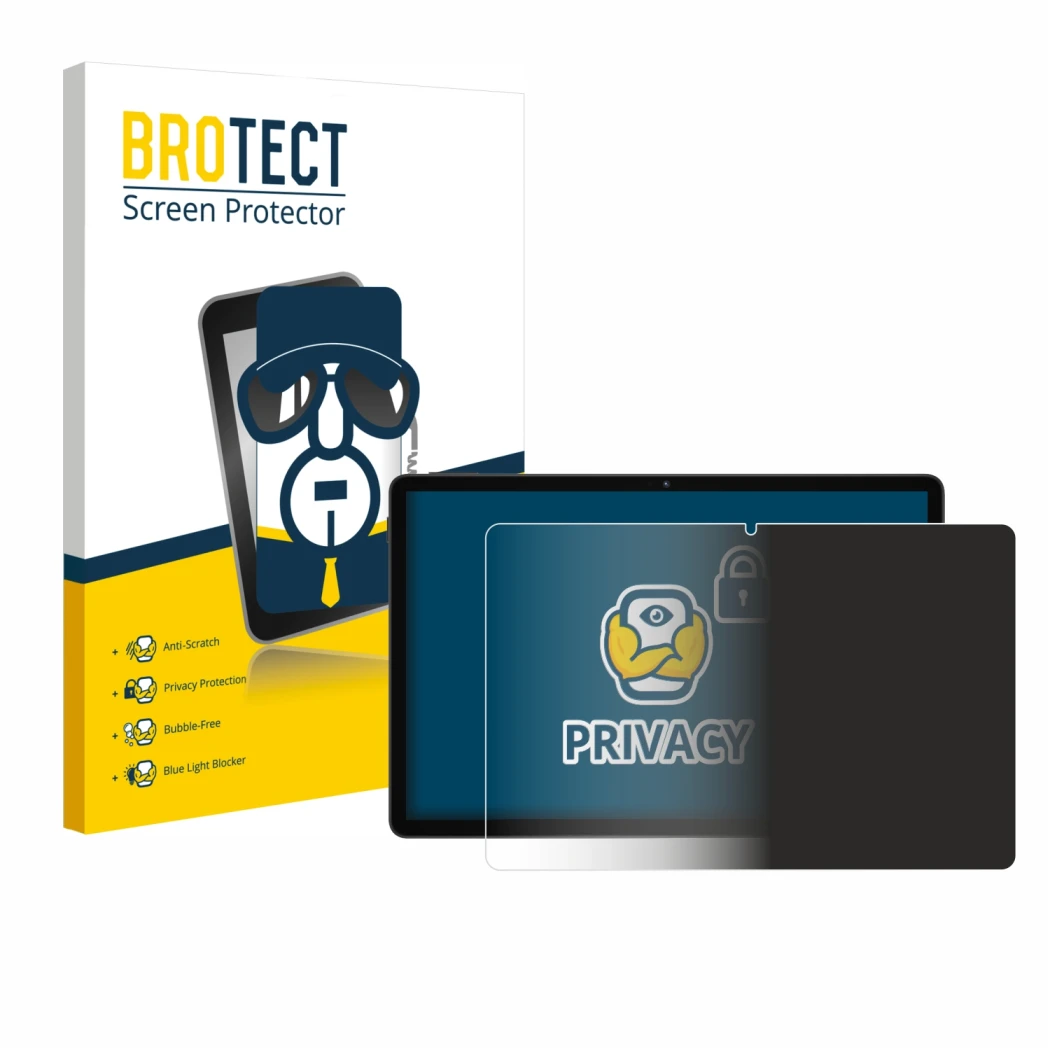 Parte frontale di una confezione del prodotto con il logo del marchio BROTECT. Accanto è raffigurato il dispositivo Doogee U11