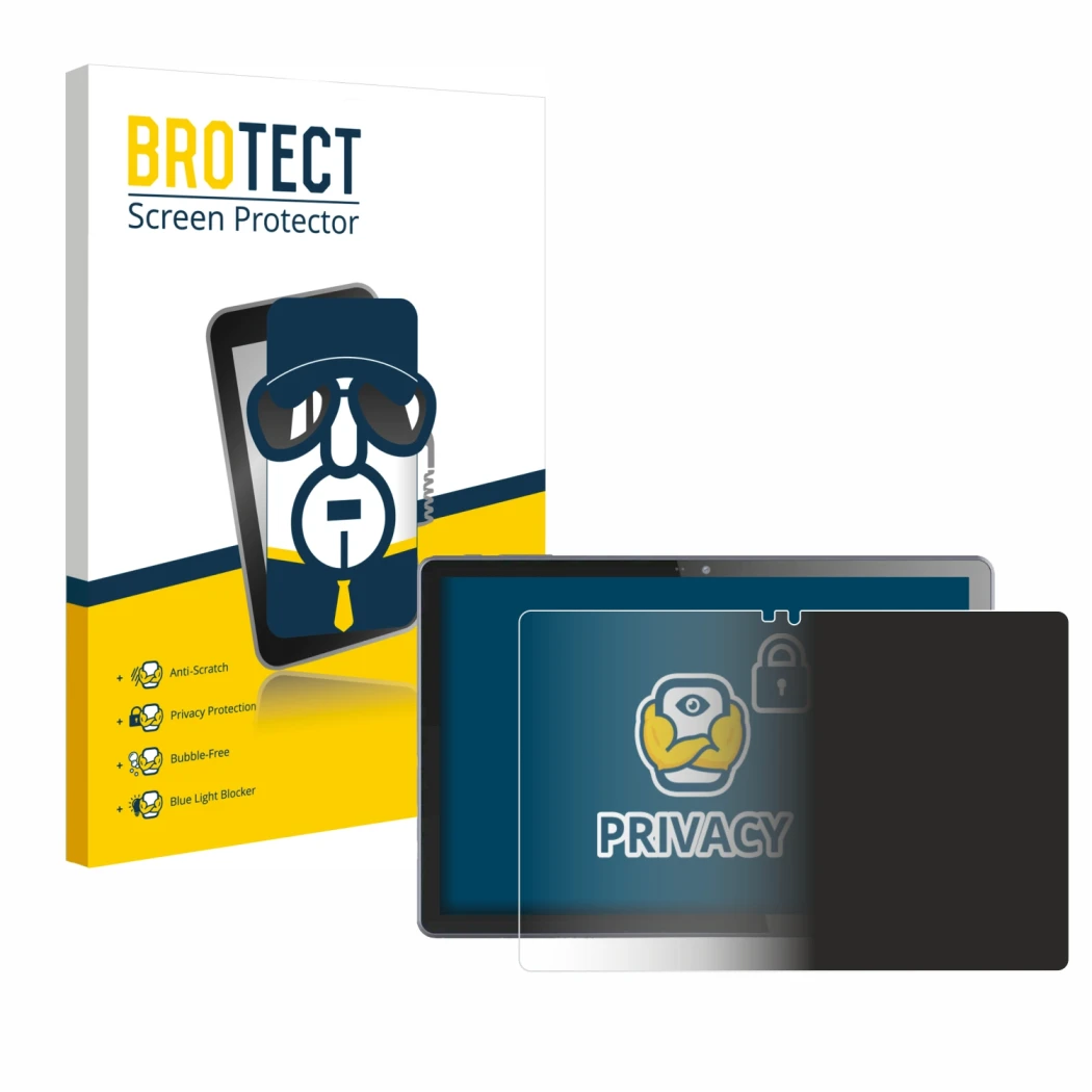 Parte frontale di una confezione del prodotto con il logo del marchio BROTECT. Accanto è raffigurato il dispositivo VALE V10E-