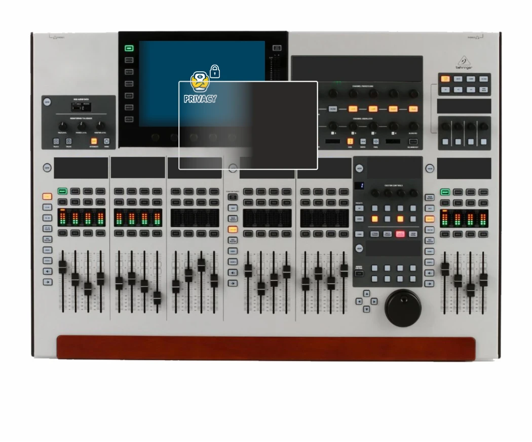 Immagine del dispositivo Behringer Wing con un'ampia varietà di protezioni per lo schermo.