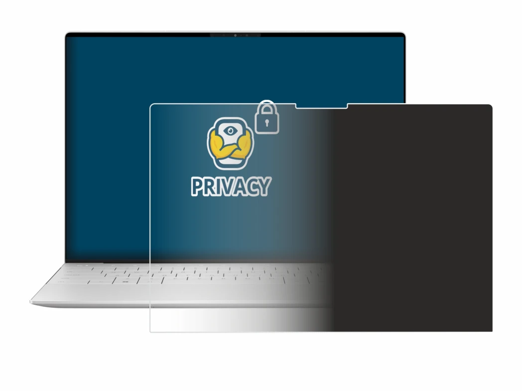 Immagine del dispositivo Dell XPS 13 9350 2024 con un'ampia varietà di protezioni per lo schermo.