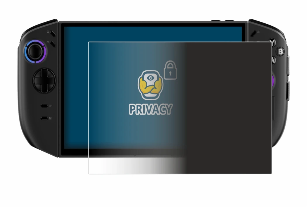 Immagine del dispositivo Lenovo Legion Go Gen 2 con un'ampia varietà di protezioni per lo schermo.