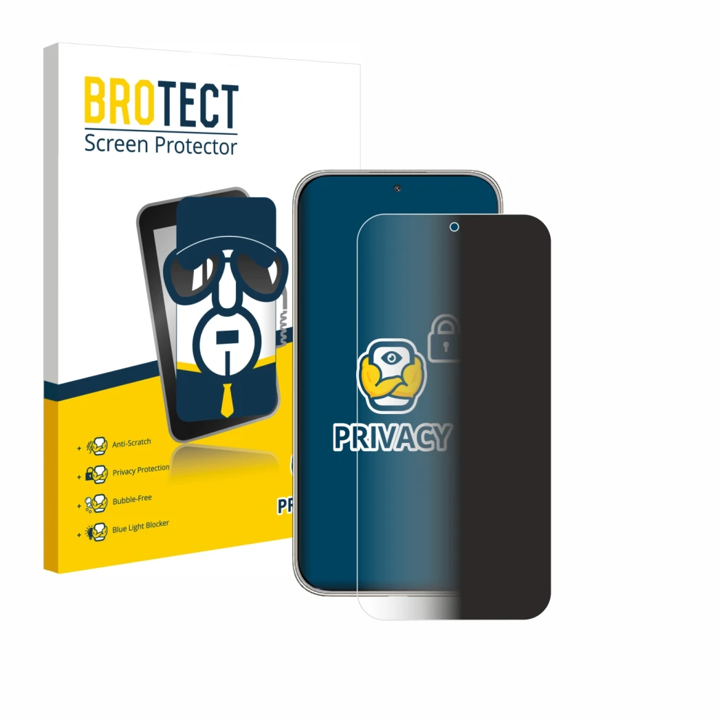 Parte frontale di una confezione del prodotto con il logo del marchio BROTECT. Accanto è raffigurato il dispositivo Huawei Mat