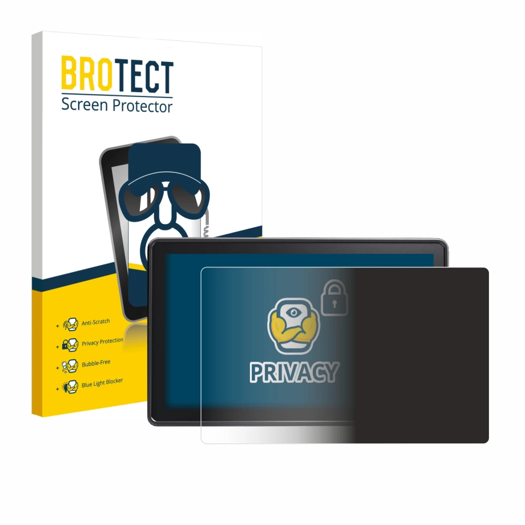 Parte frontale di una confezione del prodotto con il logo del marchio BROTECT. Accanto è raffigurato il dispositivo Osee G7 Pr
