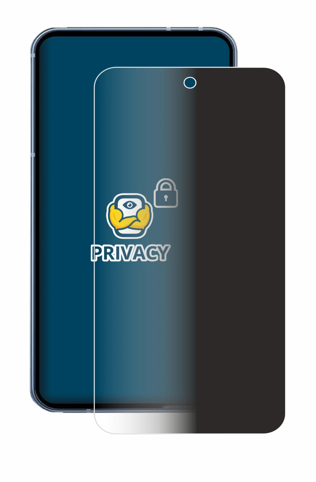 Immagine del dispositivo Sharp Aquos Sense 10 con un'ampia varietà di protezioni per lo schermo.