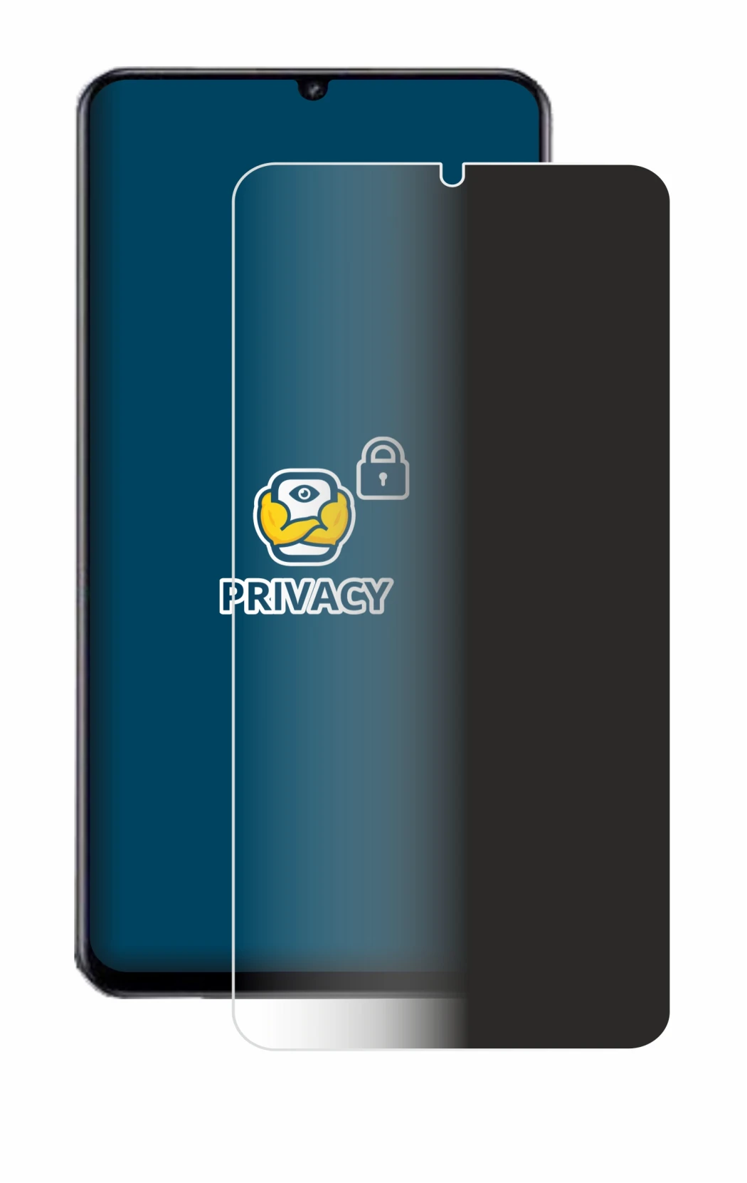 Immagine del dispositivo realme Note 70 con un'ampia varietà di protezioni per lo schermo.