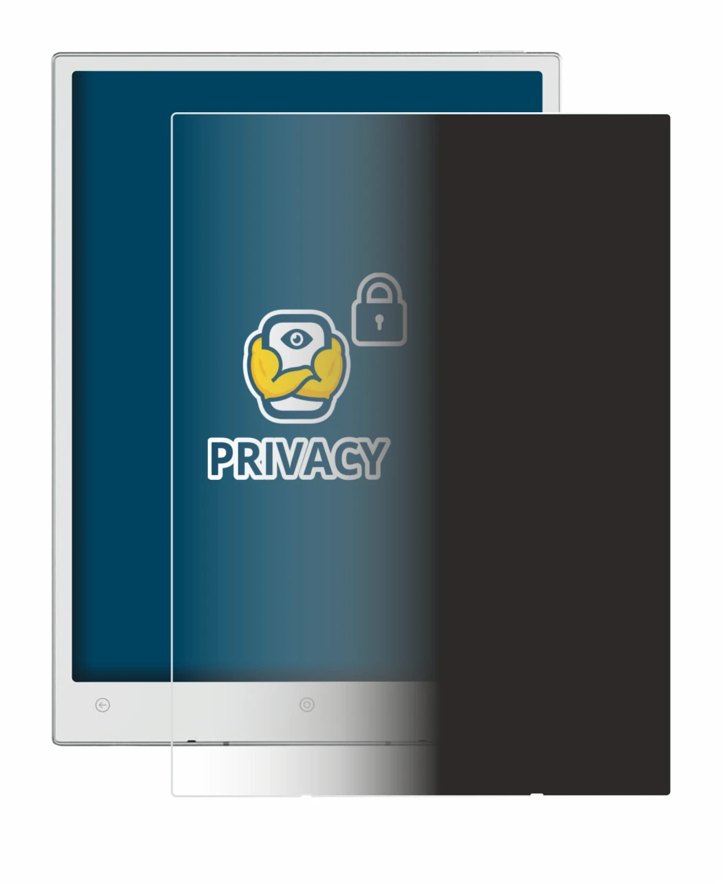 Immagine del dispositivo Viwoods AiPaper Mini con un'ampia varietà di protezioni per lo schermo.