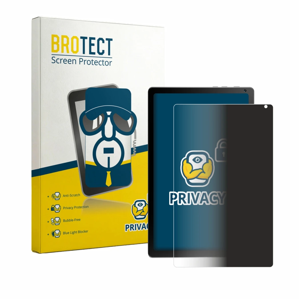 Parte frontale di una confezione del prodotto con il logo del marchio BROTECT. Accanto è raffigurato il dispositivo Yicty KB10