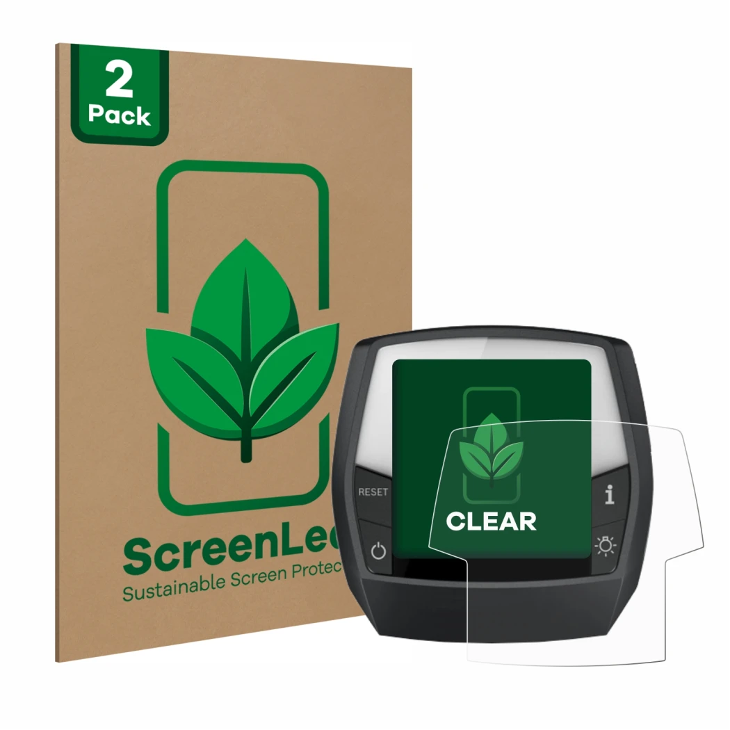 Parte frontale di una confezione del prodotto con il logo del marchio ScreenLeaf. Accanto è raffigurato il dispositivo Bosch I
