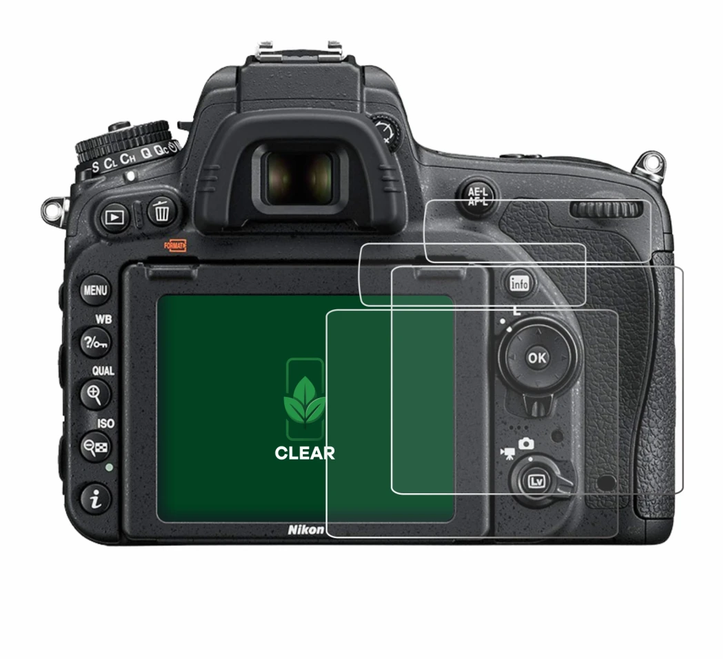 Immagine del dispositivo Nikon D750 con un'ampia varietà di protezioni per lo schermo.