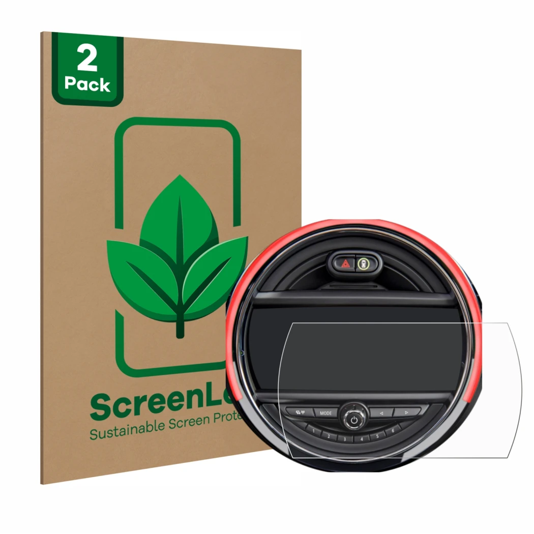 Parte frontale di una confezione del prodotto con il logo del marchio ScreenLeaf. Accanto è raffigurato il dispositivo Mini Co