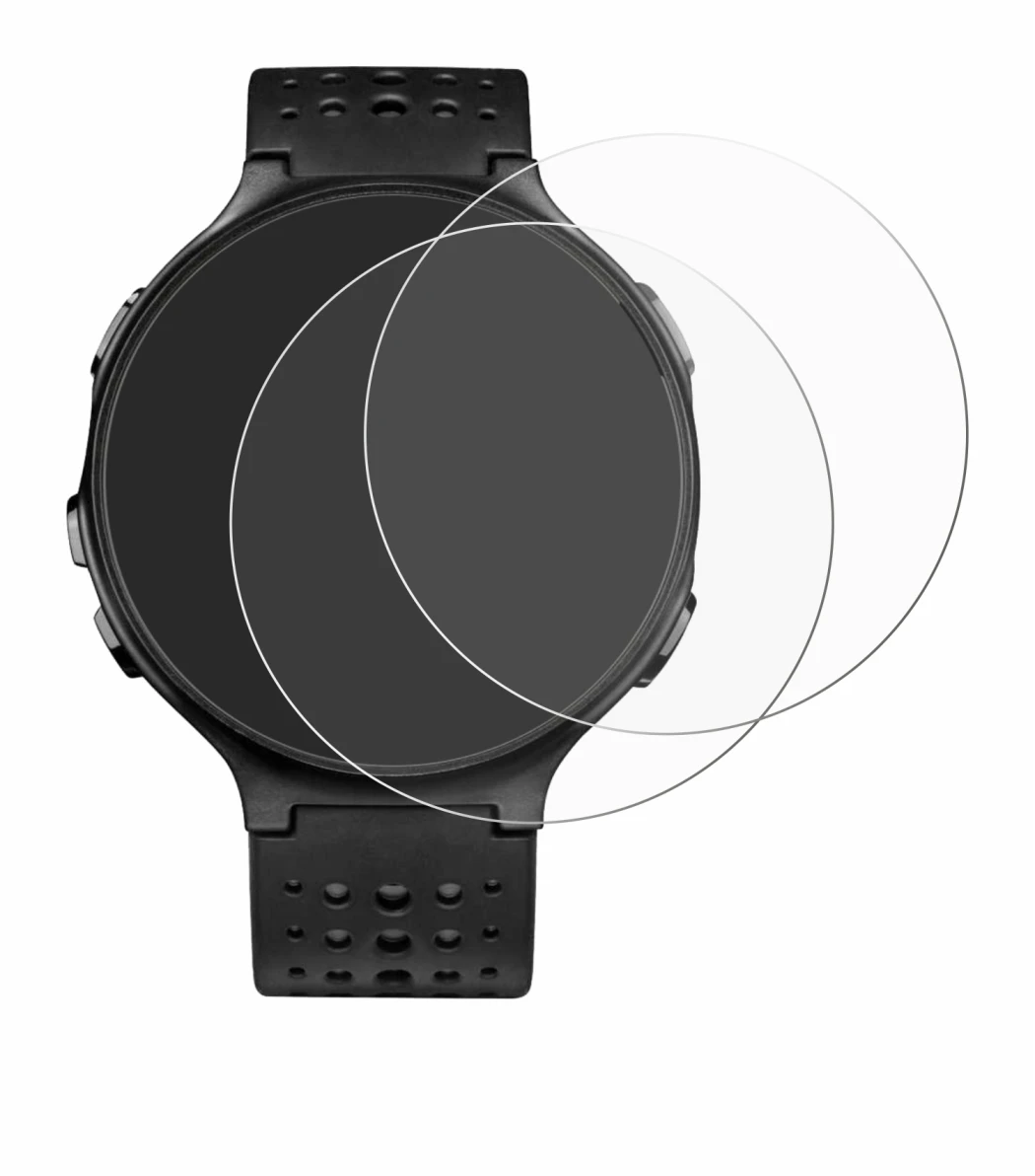 Immagine del dispositivo Garmin Forerunner 235 con un'ampia varietà di protezioni per lo schermo.