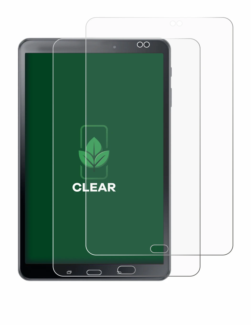 Immagine del dispositivo Samsung Galaxy Tab A 10.1 2016 SM-T585 con un'ampia varietà di protezioni per lo schermo.
