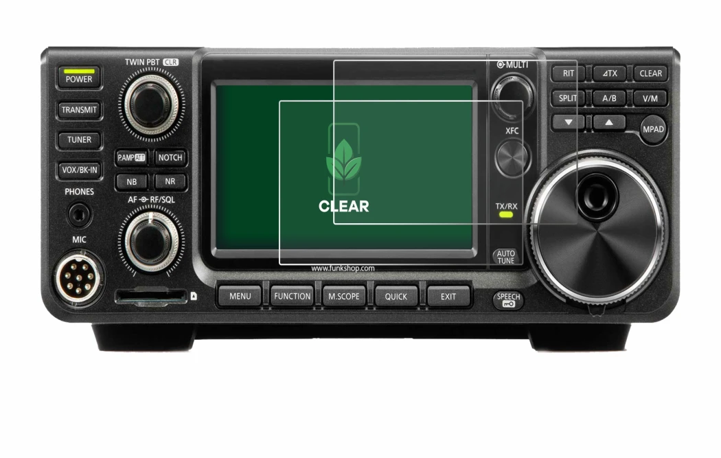 Immagine del dispositivo Icom IC-7300 con un'ampia varietà di protezioni per lo schermo.