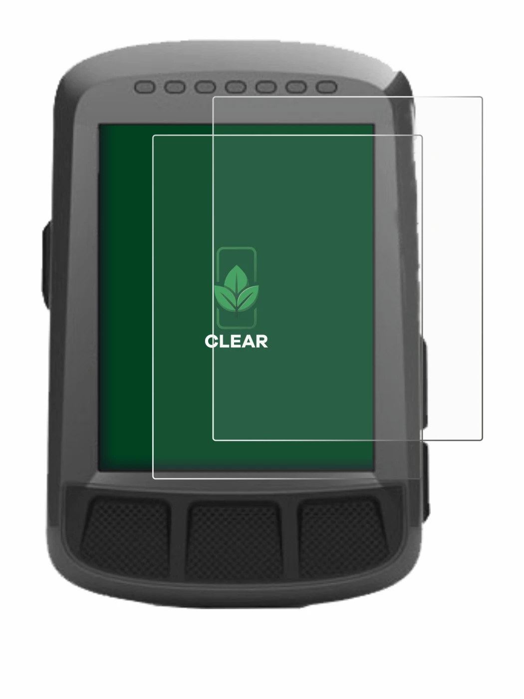 Immagine del dispositivo Wahoo Elemnt Bolt GPS con un'ampia varietà di protezioni per lo schermo.