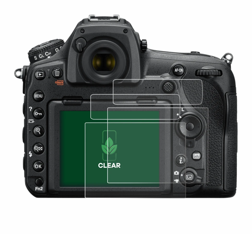 Immagine del dispositivo Nikon D850 con un'ampia varietà di protezioni per lo schermo.