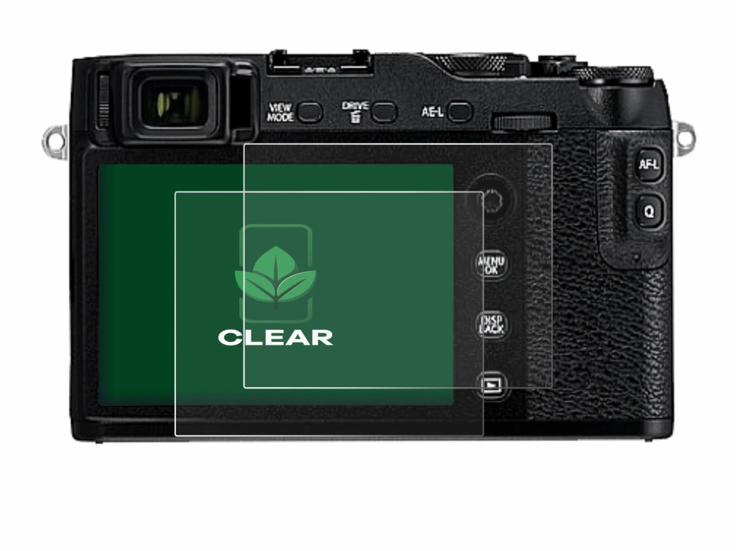 Immagine del dispositivo Fujifilm X-E3 con un'ampia varietà di protezioni per lo schermo.