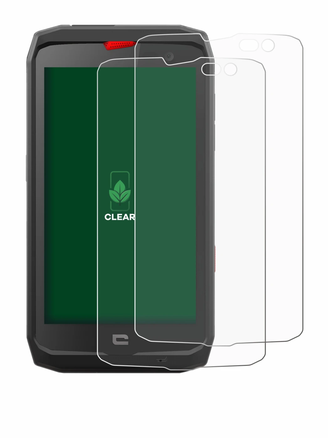 Immagine del dispositivo Crosscall Action X3 con un'ampia varietà di protezioni per lo schermo.