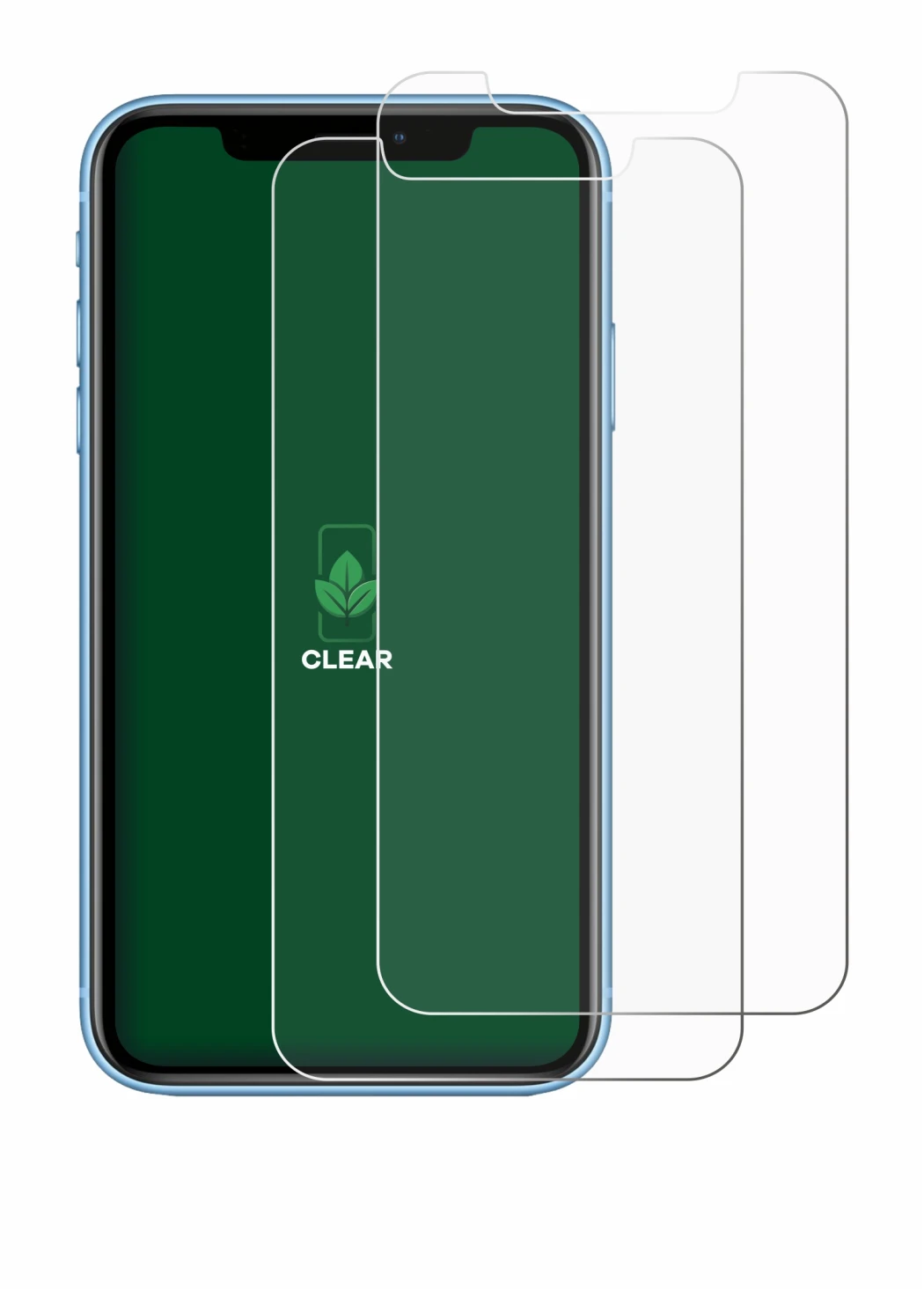 Immagine del dispositivo Apple iPhone XR con un'ampia varietà di protezioni per lo schermo.