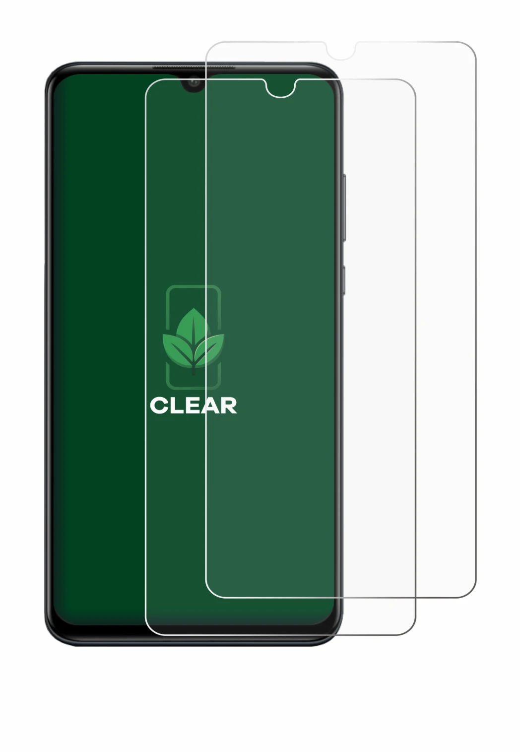 Immagine del dispositivo Huawei P30 lite con un'ampia varietà di protezioni per lo schermo.