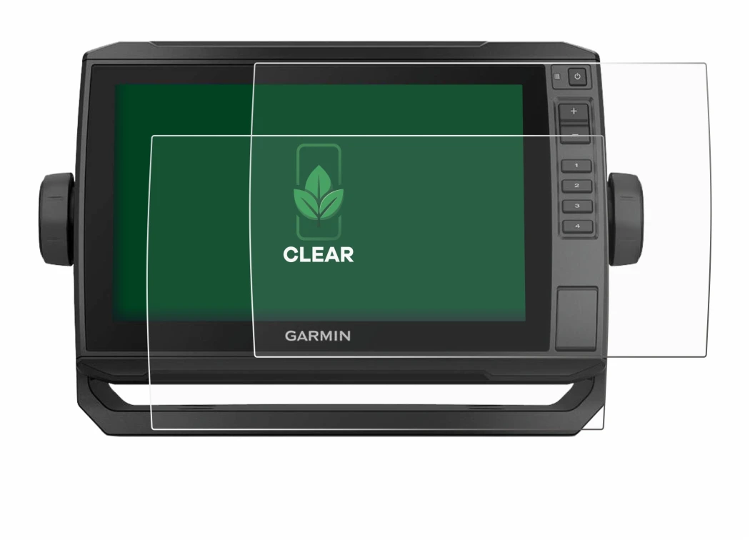 Immagine del dispositivo Garmin ECHOMAP UHD 92sv con un'ampia varietà di protezioni per lo schermo.