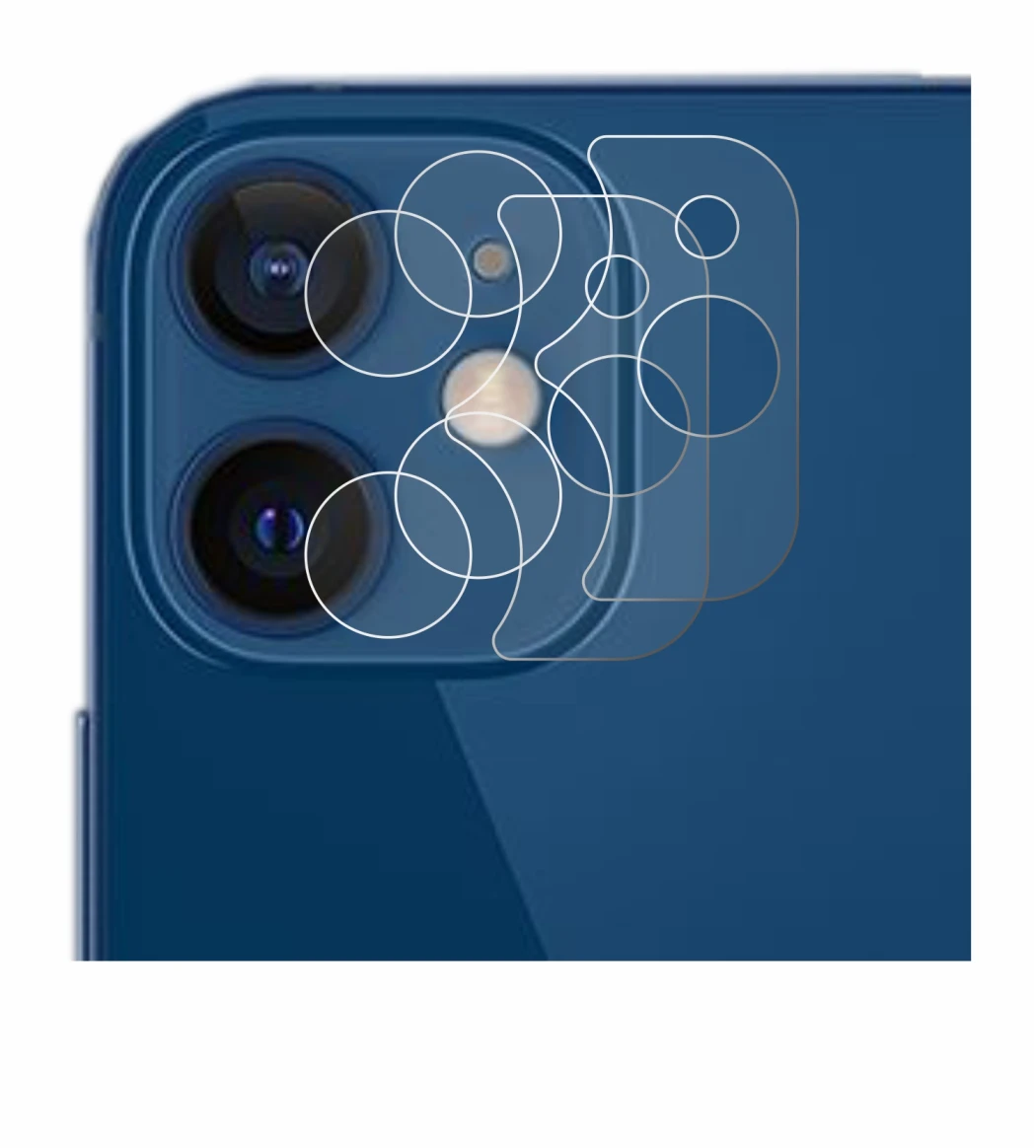 Immagine del dispositivo Apple iPhone 12 (SOLO Fotocamera) con un'ampia varietà di protezioni per lo schermo.