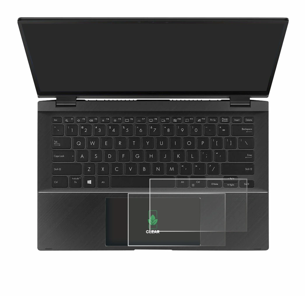 Immagine del dispositivo ASUS ZenBook Flip 14 UX463FA (Touch Trackpad) con un'ampia varietà di protezioni per lo schermo.