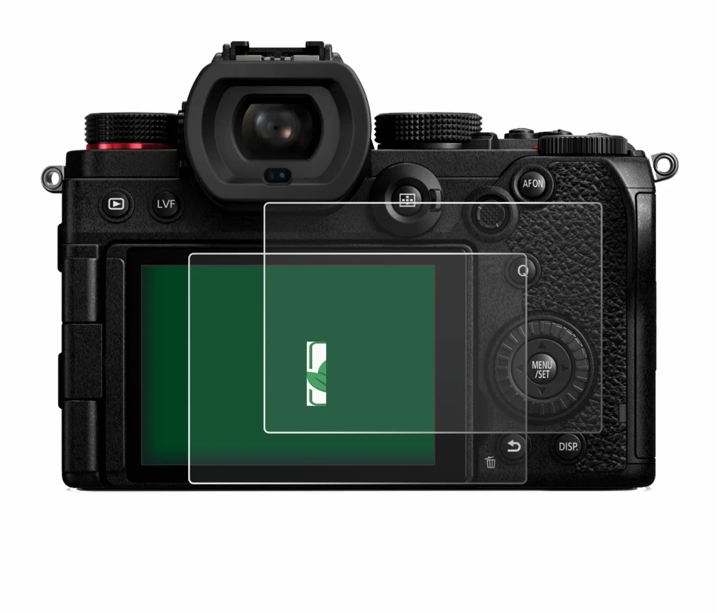 Immagine del dispositivo Panasonic Lumix DC-S5 con un'ampia varietà di protezioni per lo schermo.