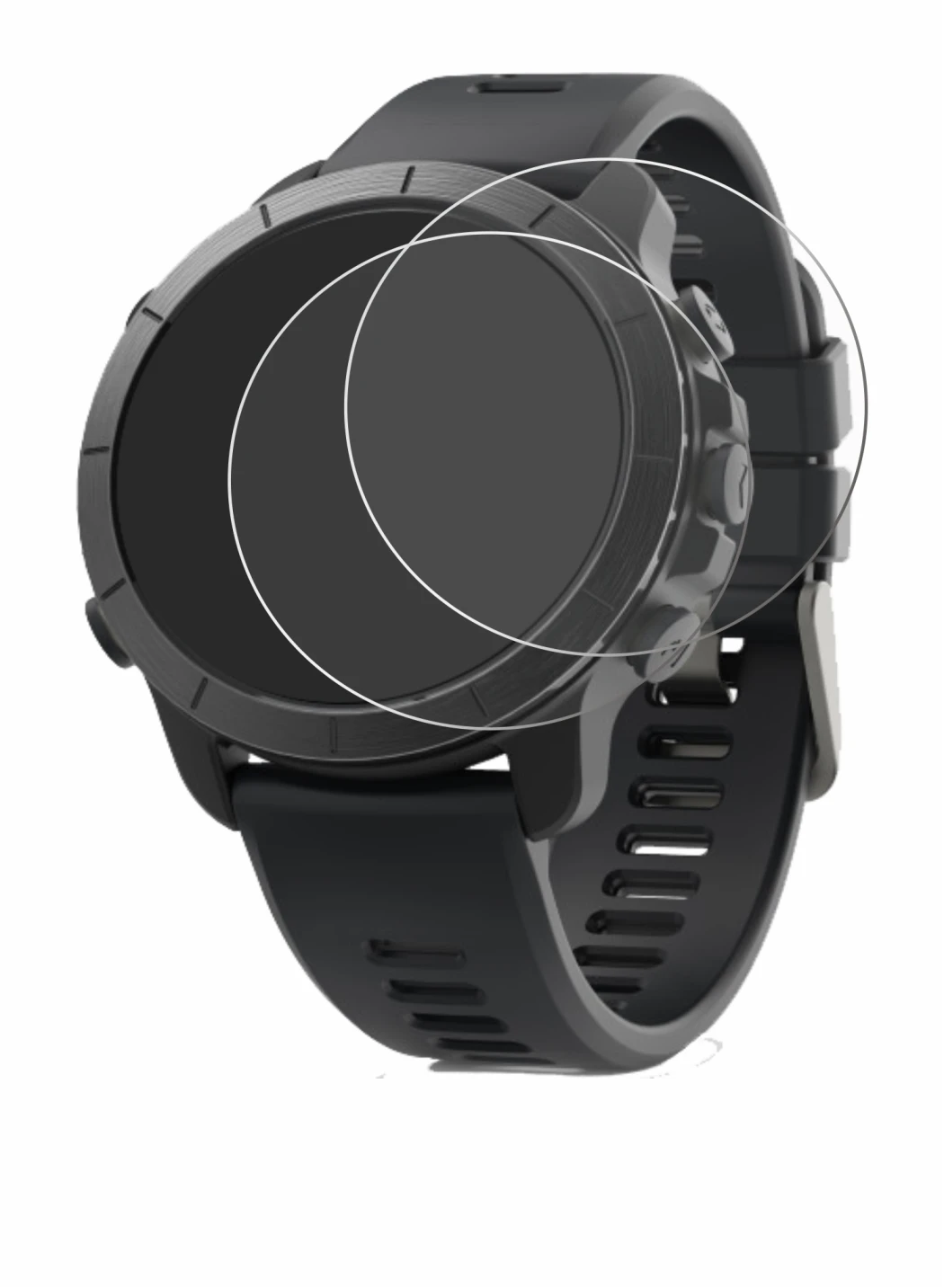 Immagine del dispositivo Wahoo Elemnt Rival con un'ampia varietà di protezioni per lo schermo.