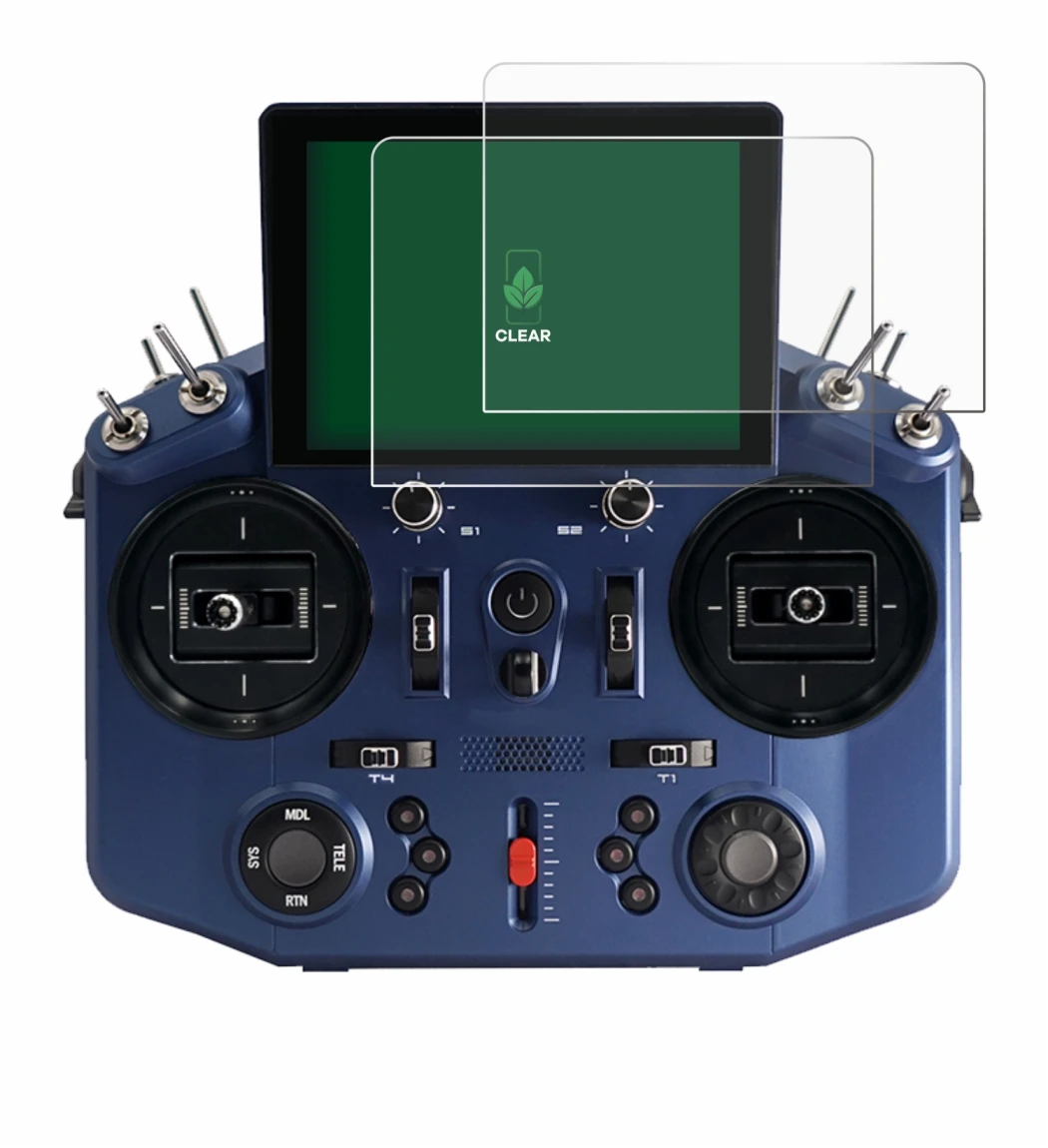Immagine del dispositivo FrSky Tandem X20S con un'ampia varietà di protezioni per lo schermo.