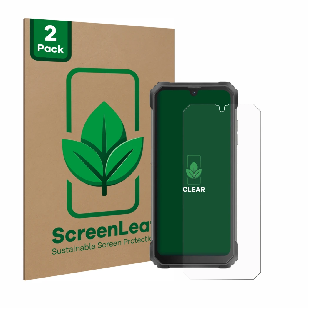 Parte frontale di una confezione del prodotto con il logo del marchio ScreenLeaf. Accanto è raffigurato il dispositivo Blackvi