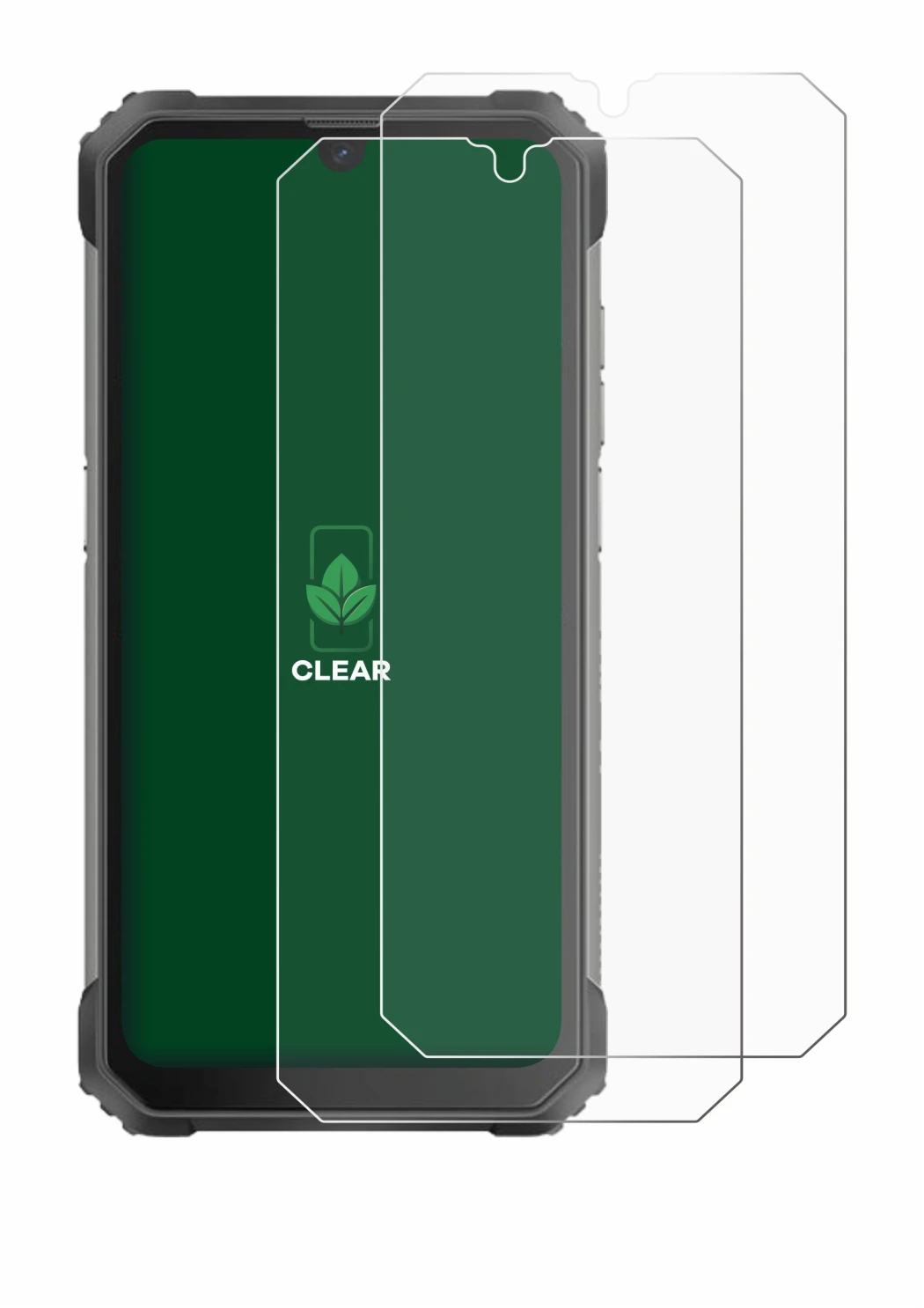 Immagine del dispositivo Blackview BV8800 con un'ampia varietà di protezioni per lo schermo.