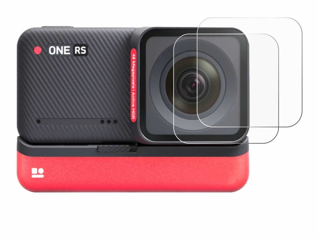 Immagine del dispositivo Insta360 One RS 4K Edition (Lente) con un'ampia varietà di protezioni per lo schermo.