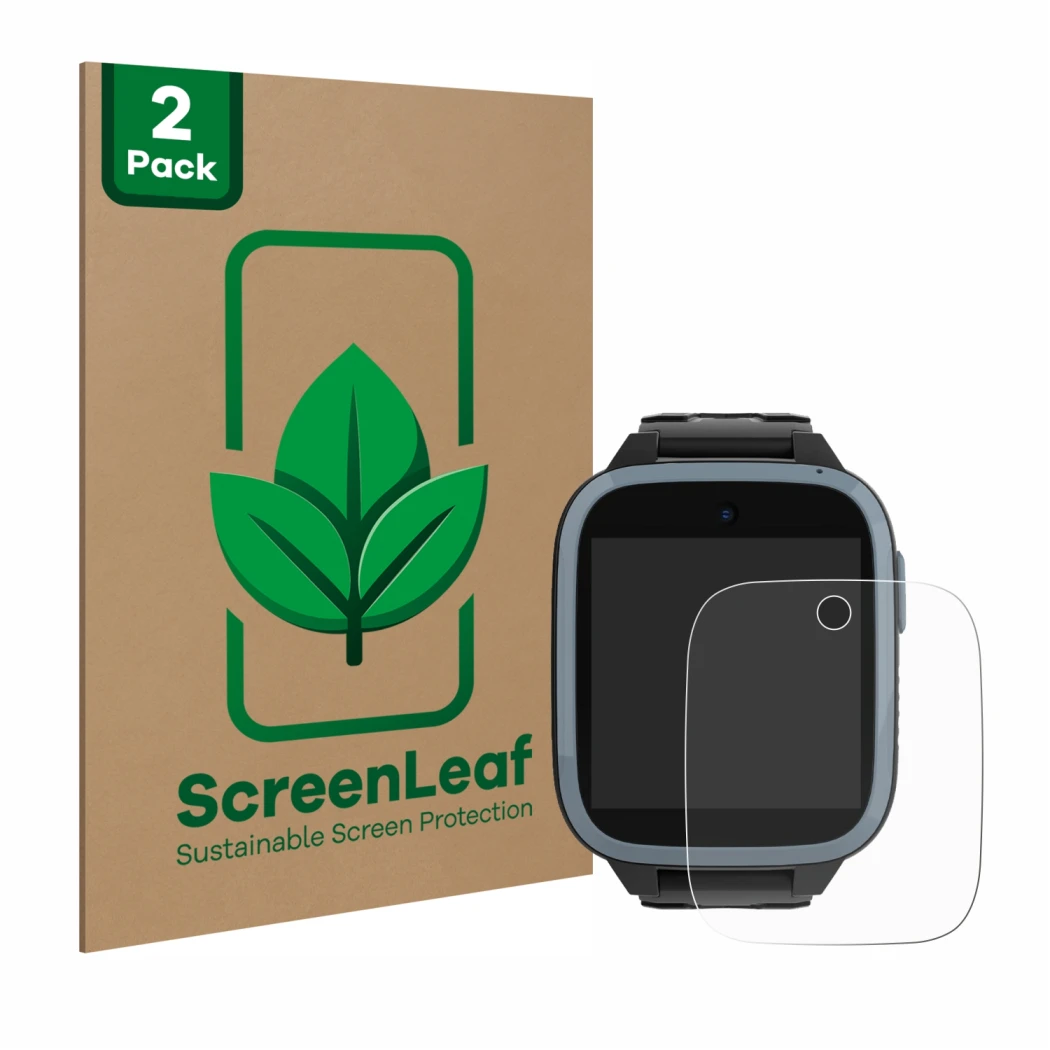 Parte frontale di una confezione del prodotto con il logo del marchio ScreenLeaf. Accanto è raffigurato il dispositivo Xplora 