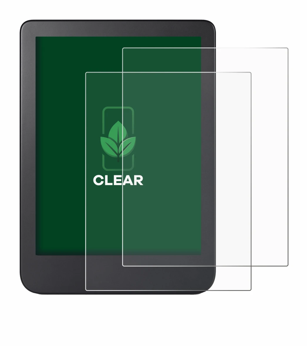 Immagine del dispositivo Kobo Clara 2E con un'ampia varietà di protezioni per lo schermo.