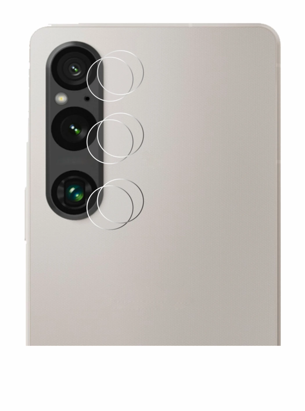 Immagine del dispositivo Sony Xperia 1 V (SOLO Fotocamera) con un'ampia varietà di protezioni per lo schermo.