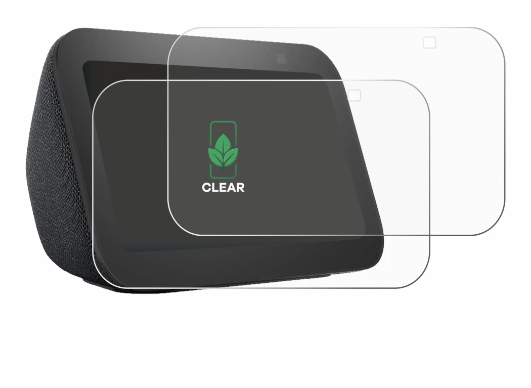 Immagine del dispositivo Amazon Echo Show 5 (3a Gen.) con un'ampia varietà di protezioni per lo schermo.